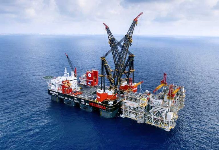 offshore gas field platform Leviathan