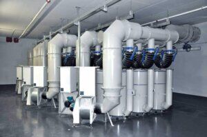 Collective filtration systems in a hospital